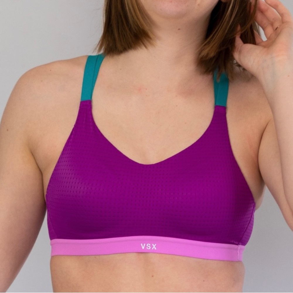 Victoria's Secret Sport VSX Pink Mesh Activewear Sports Bra 34D